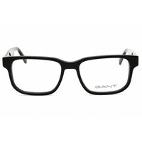 Gant Men's Eyeglasses - Shiny Black Acetate Full Rim Rectangular Frame | GA50030 001 ,