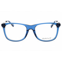 Gant Men's Eyeglasses - Shiny Blue Acetate Full Rim Rectangular Frame | GA50048 090 ,