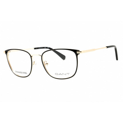 Gant Men's Eyeglasses - Black/Gold Metal Full Rim Oval Shape Frame | GA50068 005 ,