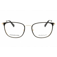 Gant Men's Eyeglasses - Black/Gold Metal Full Rim Oval Shape Frame | GA50068 005 ,
