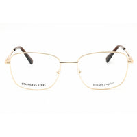 Gant Men's Eyeglasses - Pale Gold Metal Full Rim Rectangular Frame | GA50069 032 ,