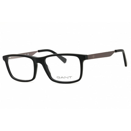 Gant Men's Eyeglasses - Matte Black Acetate Full Rim Rectangular Frame | GA50076 002 ,