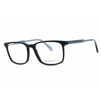 Gant Men's Eyeglasses - Shiny Blue Acetate Full Rim Rectangular Frame | GA50079 090 ,