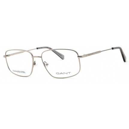 Gant Men's Eyeglasses - Shiny Light Ruthenium Metal Full Rim Frame | GA50097 014 ,