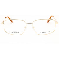 Gant Men's Eyeglasses - Pale Gold Metal Full Rim Rectangular Frame | GA50097 032 ,