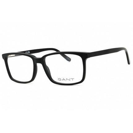 Gant Men's Eyeglasses - Matte Black Acetate Rectangular Full Rim Frame | GA3165 002 ,