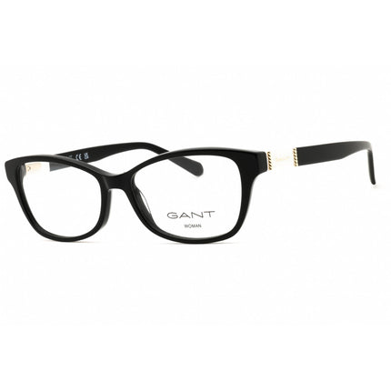 Gant Women's Eyeglasses - Shiny Black Acetate Cat Eye Full Rim Frame | GA4136 001 ,