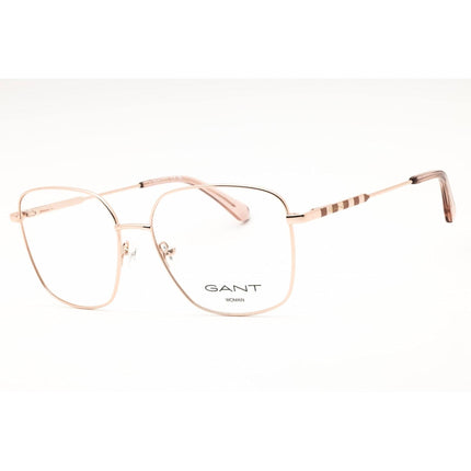 Gant Women's Eyeglasses - Shiny Rose Gold Rectangular Full Rim Frame | GA4145 028 ,