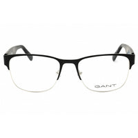 Gant Men's Eyeglasses - Matte Black Metal Rectangular Full Rim Frame | GA50018 002 ,