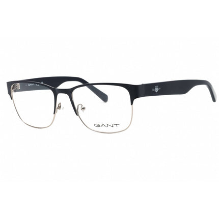 Gant Men's Eyeglasses - Shiny Blue Metal Rectangular Full Rim Frame | GA50018 090 ,