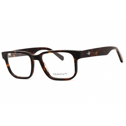 Gant Men's Eyeglasses - Dark Havana Acetate Rectangular Full Rim Frame | GA50030 052 ,