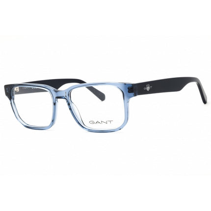 Gant Men's Eyeglasses - Shiny Blue Acetate Rectangular Full Rim Frame | GA50030 090 ,