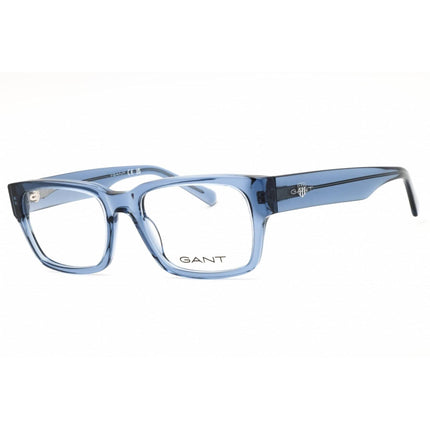 Gant Men's Eyeglasses - Shiny Blue Acetate Rectangular Full Rim Frame | GA50073 090 ,