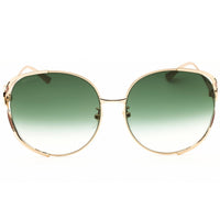 Gucci Women's Sunglasses - Gold Metal Oversized Shape Full Rim Frame | GG0225S 003 ,