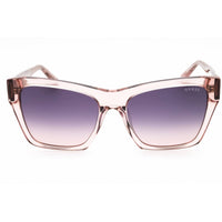 Guess Women's Sunglasses - Shiny Beige Acetate Full Rim Cat Eye Frame | GU00113 57Z ,