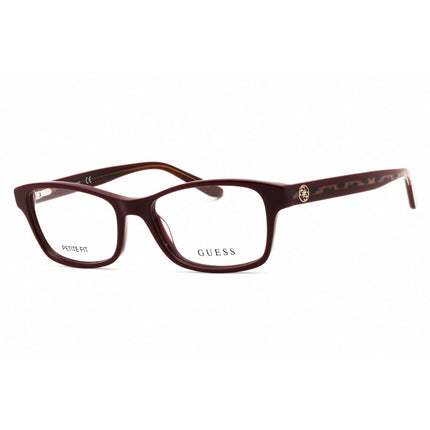 Guess Women's Eyeglasses - Shiny Bordeaux Acetate Rectangular Frame | GU2874 069 ,