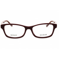 Guess Women's Eyeglasses - Shiny Bordeaux Acetate Rectangular Frame | GU2874 069 ,