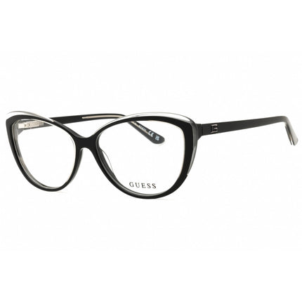 Guess Women's Eyeglasses - Black/Clear Acetate Full Rim Cat Eye Frame | GU2978 005 ,