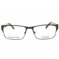 Guess Men's Eyeglasses - Matte Gunmetal Full Rim Rectangular Frame | GU50082 009 ,