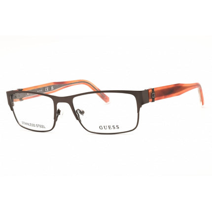 Guess Men's Eyeglasses - Matte Dark Nickeltin Metal Full Rim Frame | GU50082 007 ,