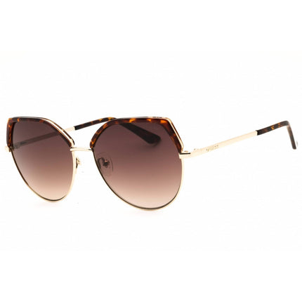 Guess Women's Sunglasses - Dark Havana Metal Full Rim Cat Eye Frame | GU7736 52F ,