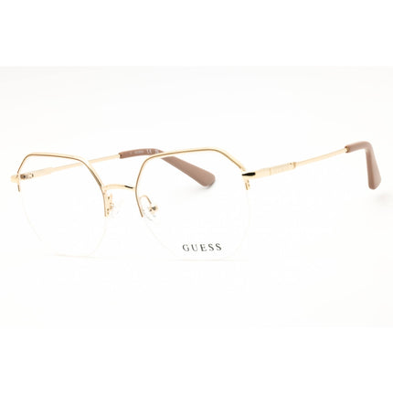Guess Women's Eyeglasses - Pink/Gold Metal Round Shape Half Rim Frame | GU2935 033 ,