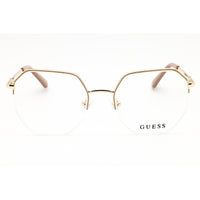 Guess Women's Eyeglasses - Pink/Gold Metal Round Shape Half Rim Frame | GU2935 033 ,