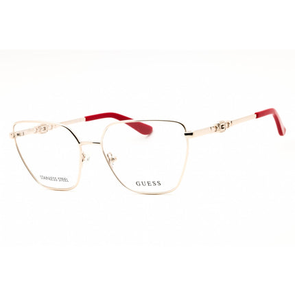 Guess Women's Eyeglasses - Pale Gold Metal Cat Eye Shape Full Rim Frame | GU2952 032 ,