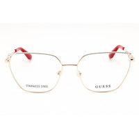 Guess Women's Eyeglasses - Pale Gold Metal Cat Eye Shape Full Rim Frame | GU2952 032 ,