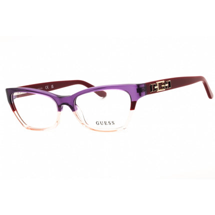 Guess Women's Eyeglasses - Bordeaux/Other Metal Cat Eye Full Rim Frame | GU2979 071 ,