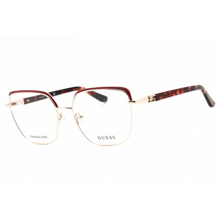 Guess Women's Eyeglasses - Bordeaux/Other Metal Cat Eye Full Rim Frame | GU2983 071 ,