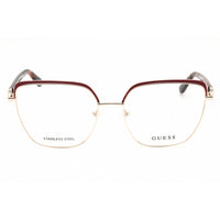 Guess Women's Eyeglasses - Bordeaux/Other Metal Cat Eye Full Rim Frame | GU2983 071 ,