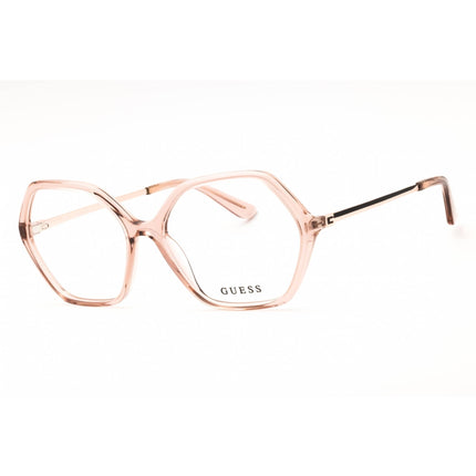 Guess Women's Eyeglasses - Shiny Beige Acetate Round Full Rim Frame | GU50149 057 ,