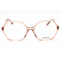 Guess Women's Eyeglasses - Shiny Beige Acetate Round Full Rim Frame | GU50149 057 ,