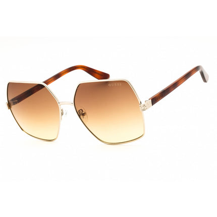 Guess Women's Sunglasses - Gold/Havana Metal Oversized Full Rim Frame | GU7881-H 32F ,