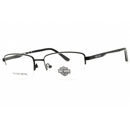 Harley Davidson Men's Eyeglasses - Matte Black Metal Half Rim Frame | HD0149T 002 ,