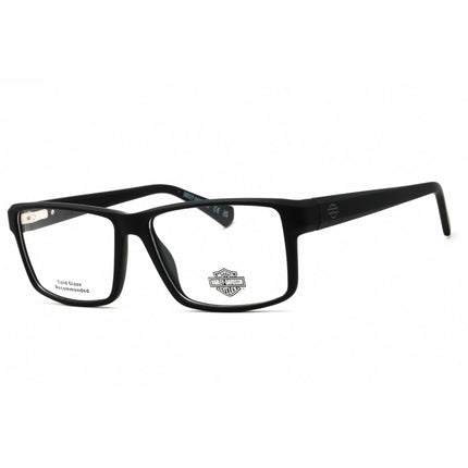 Harley Davidson Men's Eyeglasses - Matte Black Rectangular Shape Frame | HD0982 002 ,