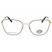 Harley Davidson Women's Eyeglasses - Shiny Black/Gold Metal Frame | HD50118 001 ,