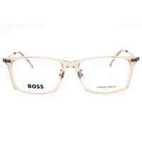 Hugo Boss Men's Eyeglasses - Beige/Ruthenium Plastic Full Rim Frame | 1621/F 0R1T 00 ,