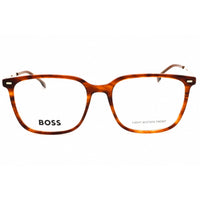 Hugo Boss Men's Eyeglasses - Brown Horn/Gold Acetate Full Rim Frame | 1696 0HQZ 00 ,