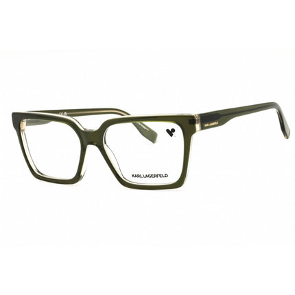 Karl Lagerfeld Men's Eyeglasses - Khaki/Crystal Acetate Full Rim Frame | KL6097 305 ,