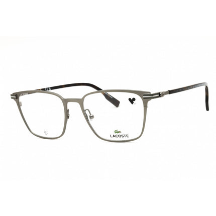 Lacoste Men's Eyeglasses - Gunmetal Metal Full Rim Rectangular Frame | L2301 033 ,