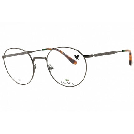 Lacoste Men's Eyeglasses - Dark Gunmetal Metal Full Rim Round Frame | L2308 035 ,