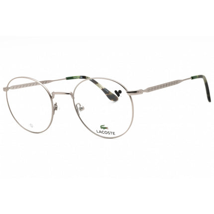 Lacoste Men's Eyeglasses - Light Gunmetal Metal Full Rim Round Frame | L2308 033 ,