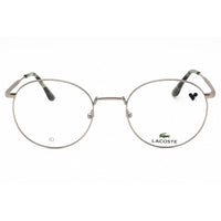 Lacoste Men's Eyeglasses - Light Gunmetal Metal Full Rim Round Frame | L2308 033 ,