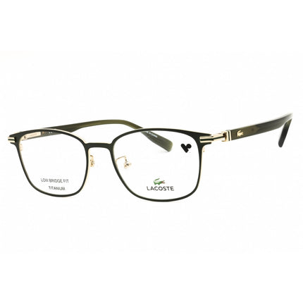 Lacoste Men's Eyeglasses - Satin Olive Titanium Full Rim Oval Frame | L2530LB 320 ,