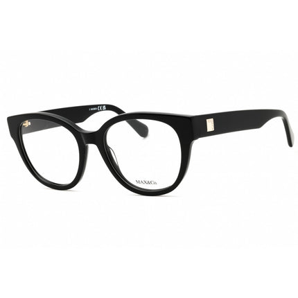 Max & Co Women's Eyeglasses - Shiny Black Acetate Full Rim Round Frame | MO5180 001 ,