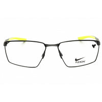 Nike Unisex Eyeglasses - Satin Black Metal Full Rim Rectangular Frame | 4311 004 ,