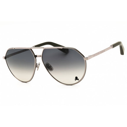 Philipp Plein Unisex Sunglasses - Shiny Gunmetal/Black Metal Frame | SPP007V 0508 ,
