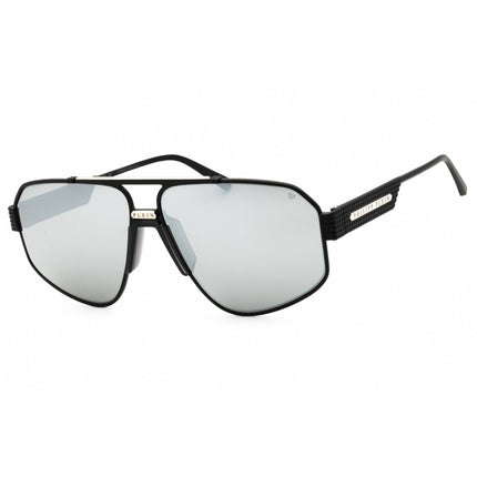 Philipp Plein Unisex Sunglasses - Semi-Matte Black Aviator Shape Frame | SPP106M 541X ,